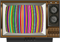 Striped Test Pattern Television