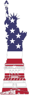 Statue Of Liberty Wrapped With The Flag