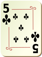 Ornamental deck: 5 of clubs