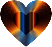 Colorful Refraction Heart Dark