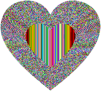 Colorful Refraction Heart Psychedelic
