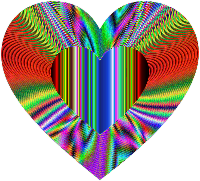 Colorful Refraction Heart Psychedelic 2