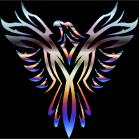 Colorful Phoenix Line Art 8