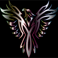 Colorful Phoenix Line Art 15