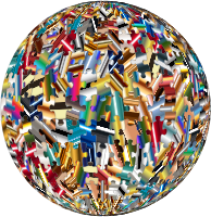 Psychedelic Jigsaw Puzzle Pieces Sphere