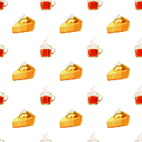 Tea and cake seamless pattern