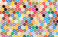 Colorful Hex Grid Pattern