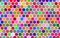Colorful Hex Grid Pattern 3