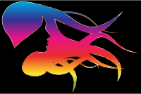 Woman With Flowing Hair Enhanced 6
