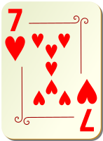 Ornamental deck: 7 of hearts