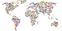 Colorful Circles World Map
