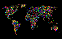 Colorful Circles World Map With Background 5