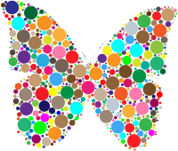 Colorful Circles Butterfly
