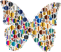 Psychedelic Circles Butterfly