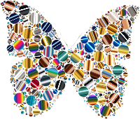 Psychedelic Circles Butterfly 2