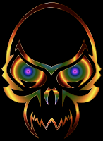 Colorful Skull 2 With Black Background