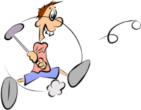Cartoon Golf Player