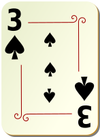 Ornamental deck: 3 of spades