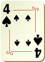 Ornamental deck: 4 of spades