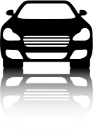 Black Car Front View With Shadow