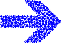 Blue Circles Arrow
