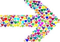 Colorful Hearts Arrow