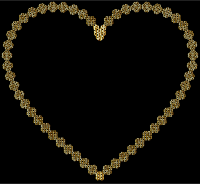 Gold Lattice Heart