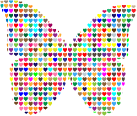 Colorful Hearts Butterfly