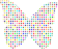 Colorful Stars Butterfly