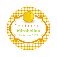 Mirabelle plum jam label
