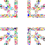 Colorful Floral Spatter 10