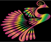 Colorful Stylized Peacock 11