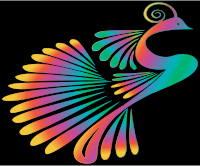 Colorful Stylized Peacock 15