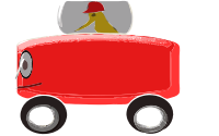 Red Toy Car, Cartoon