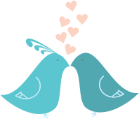 Flat Shaded Love Birds