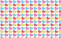 Colorful Stitched Ducks Seamless Pattern
