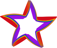 3D Rainbow Star