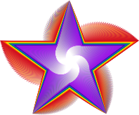Turbulent Rainbow Star
