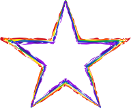 Painted Rainbow Star