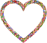 Vibrant MultiFaceted Heart