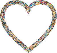 Shimmering Iridescent Heart