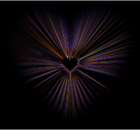 Heart Burst With Black Background