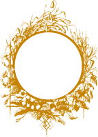 Flowery frame (golden)