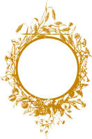 Flowery frame 2 (golden)