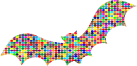 Colorful Bat Mosaic