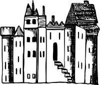 Roughly-drawn castle