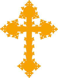Freestanding cross (gold silhouette)