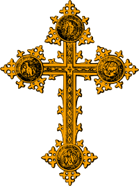 Freestanding cross (gold with detail)