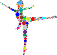 Colorful Ballet Dancer Circles