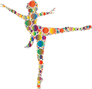 Colorful Ballet Dancer Circles 2
